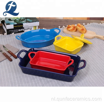 Bakpan keramisch ovenware met handvat